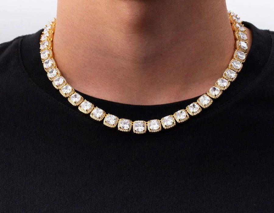 Diamond Clustered Tennis Chain