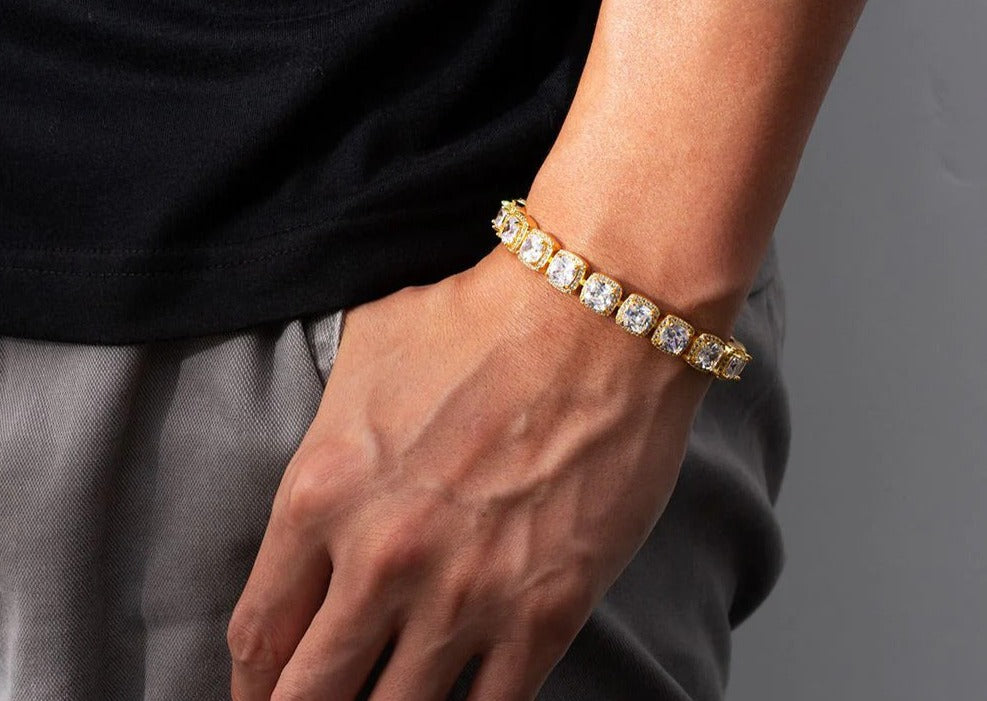 Diamond Clustered Tennis Bracelet
