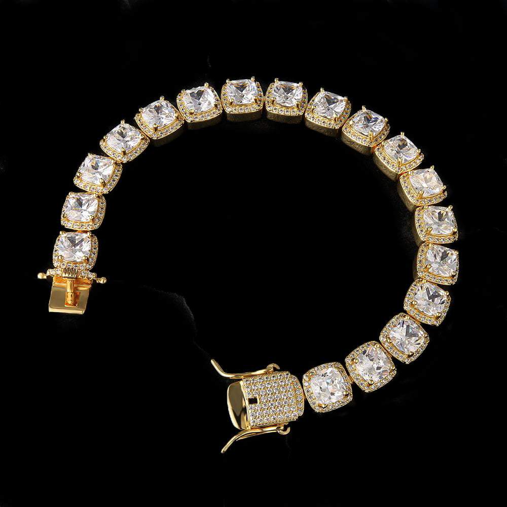 Diamond Clustered Tennis Bracelet