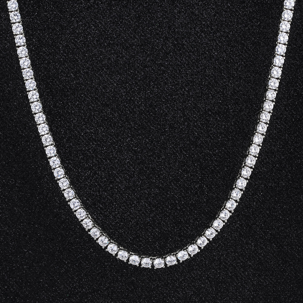 Round Cut Tennis Chain For Women