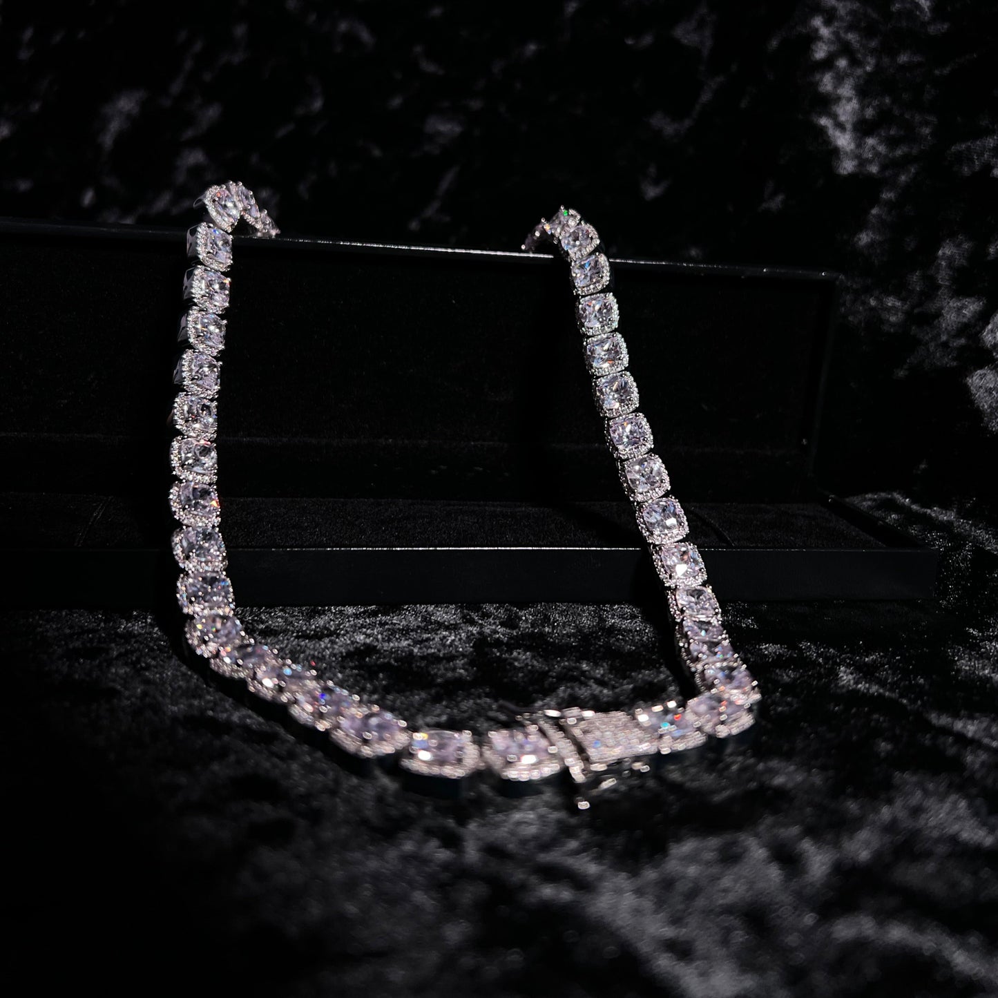Diamond Clustered Tennis Chain