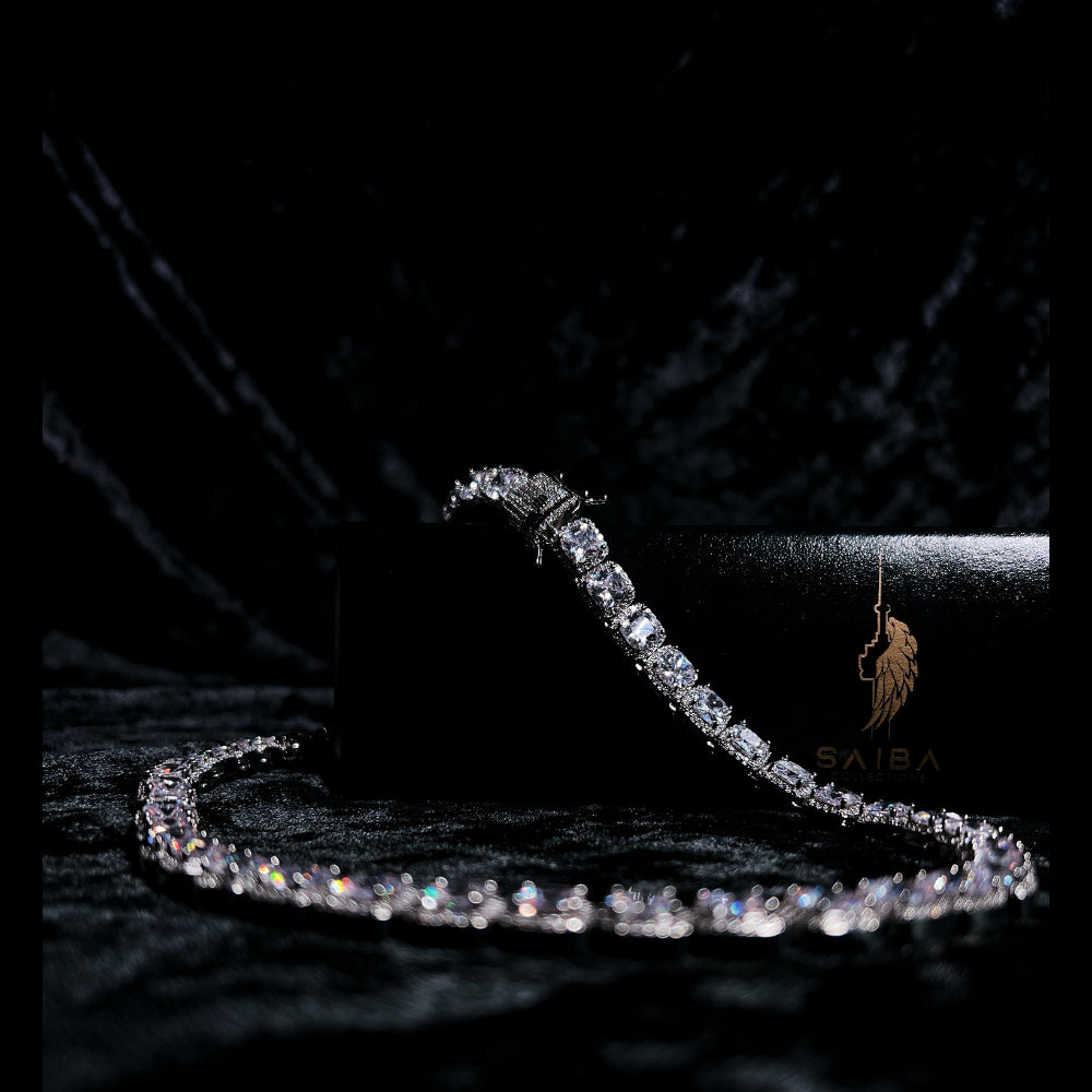 Diamond Clustered Tennis Chain