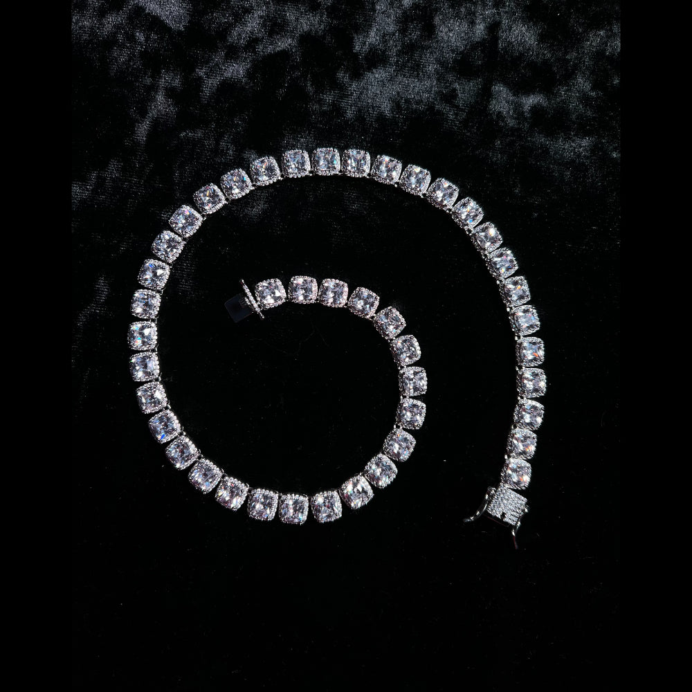 Diamond Clustered Tennis Bracelet