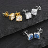 Diamond Encrusted Gold Stud Earrings