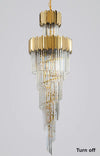 Elongated Emerald Cut Crystal Chandelier