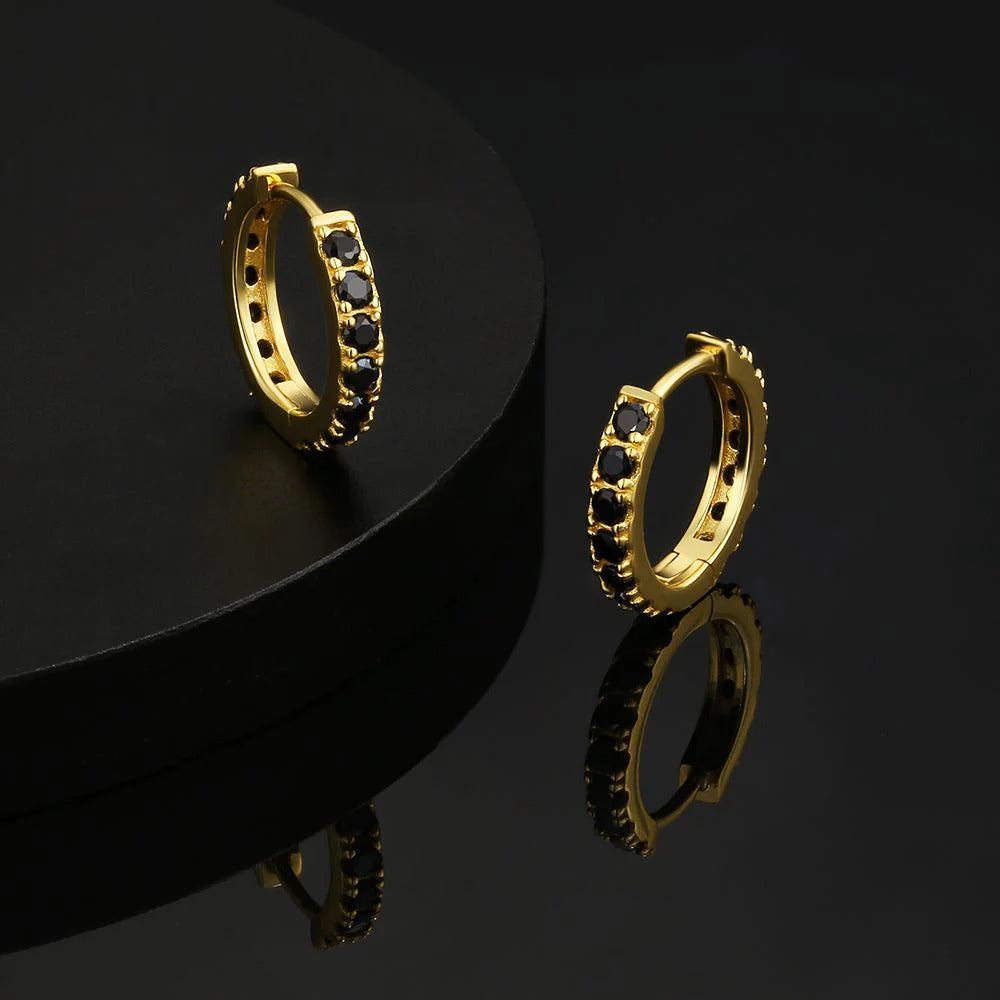 Diamond Gold Hoop Earrings