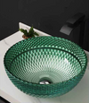 Glass Rounded Bowl Vessel Sink