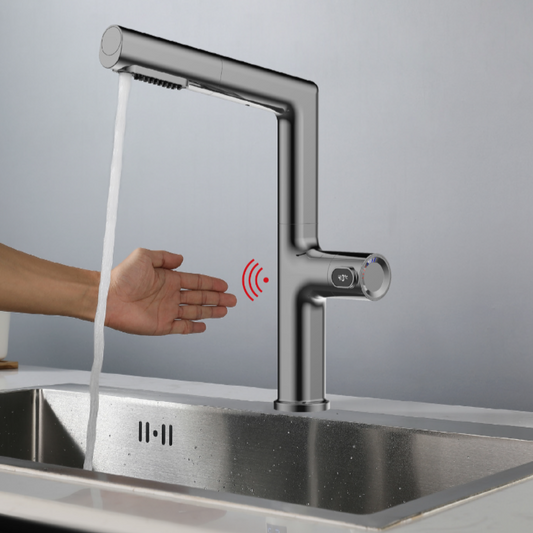 Linear Tower Kitchen Faucet: Multi-Function LED Display