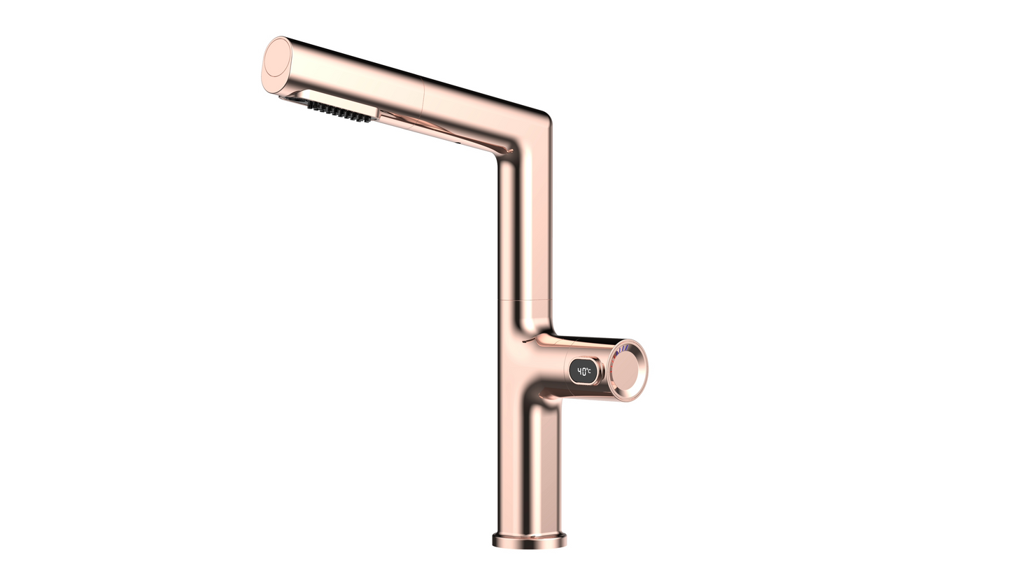 Linear Tower Kitchen Faucet: Multi-Function LED Display