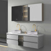 Large Fluted Glass Vanity Set