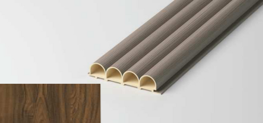 Hollow Round Fluted Wall Panel - Wood Edition