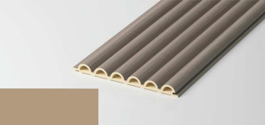 Hollow Short Round Fluted Wall Panel - Solid Colour Edition