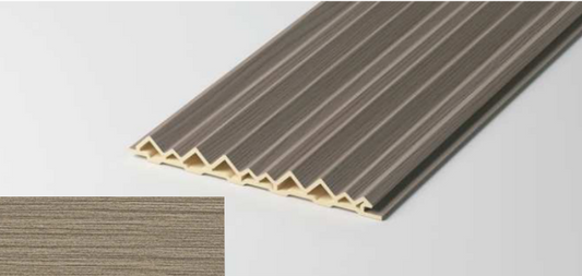 Hollow Triangular Grille Fluted Wall Panel - Wood Edition